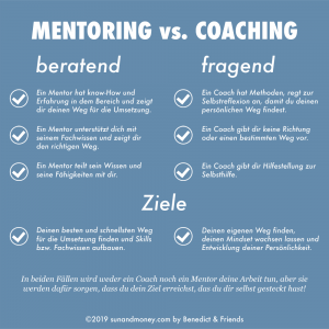 Unterschiede zwischen Mentoring & Coaching